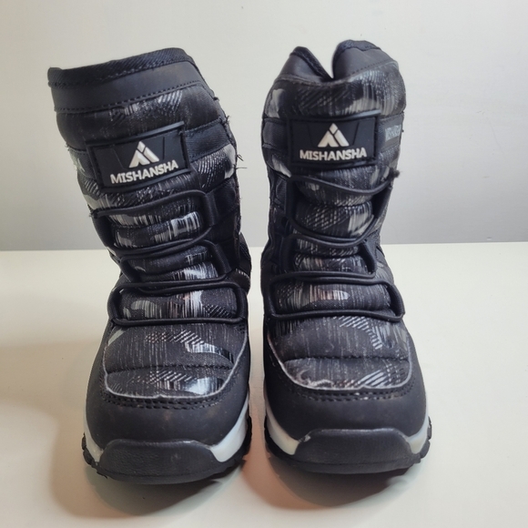 Mishansha Black Waterproof Snowboots Unisex Size 10 Toddlers 27 Euro - Picture 6 of 10